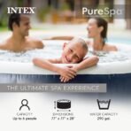 INTEX PureSpa 4-Person Inflatable Hot Tub Bundle with Energy-Efficient Cover - Image 2