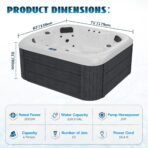 SPECRAFT 4-Person Outdoor Acrylic Hot Tub, 23 Stainless Steel Jets - Image 2