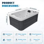 SPECRAFT 2-Person Outdoor Acrylic Hot Tub, 15 Stainless Steel Jets - Image 2