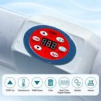 EZLIFE 4-6 Person Square Inflatable Hot Tub with Multicolor LED Lights - Image 6