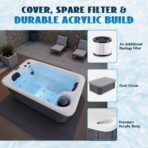 SPECRAFT 2-Person Outdoor Acrylic Hot Tub, 15 Stainless Steel Jets - Image 6