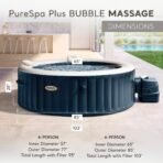 INTEX PureSpa Plus 6-Person Inflatable Hot Tub, 85", LED Light, 2 Headrests & Cover - Image 12