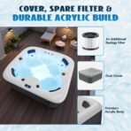 SPECRAFT 4-Person Outdoor Acrylic Hot Tub, 23 Stainless Steel Jets - Image 6