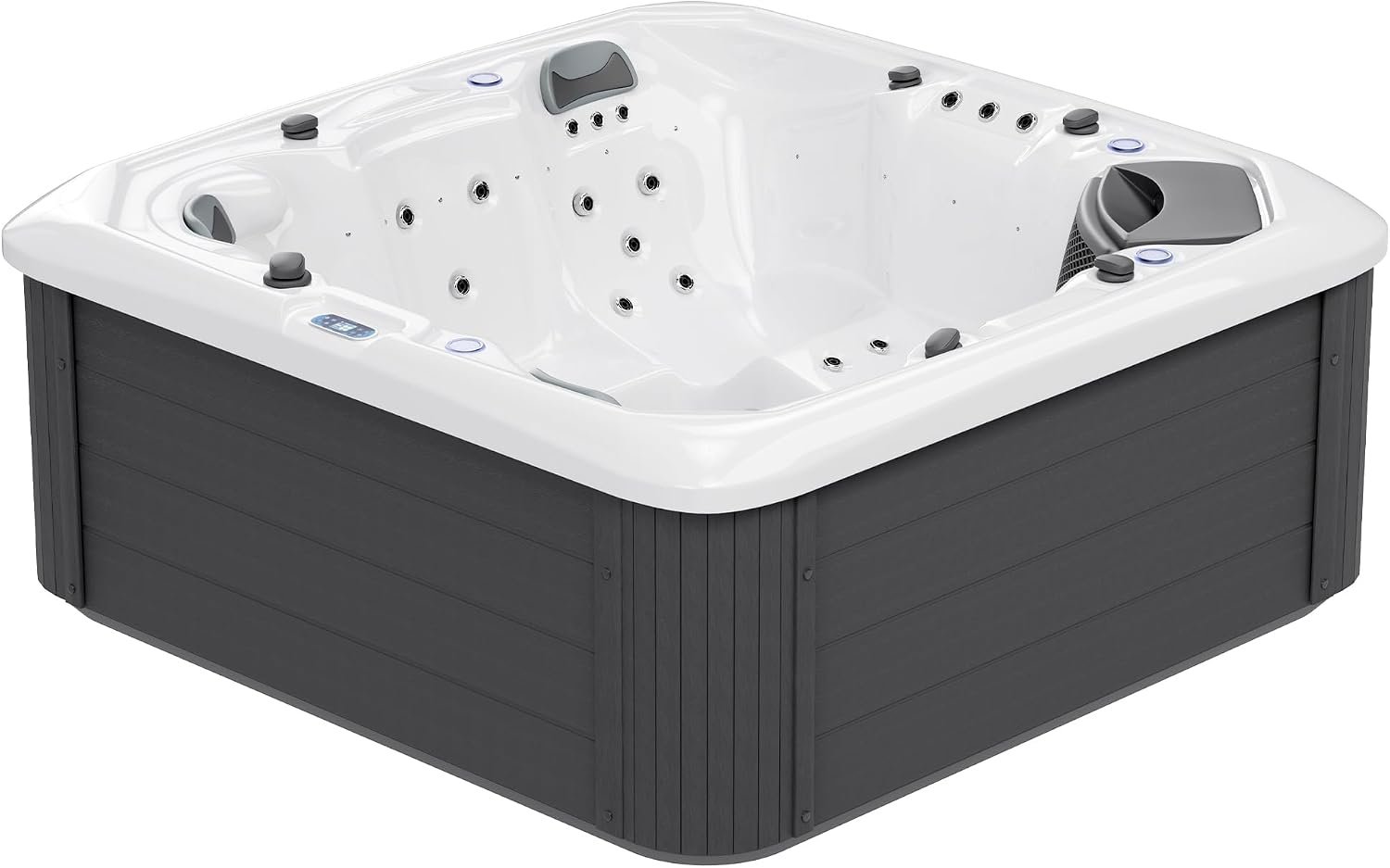 Jocisland Two Loungers & Three Seats 5 Person Acrylic Hot Tub — 220V – view 1