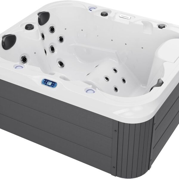 Jocisland Lounger & Two Seats 3 Person Acrylic Hot Tub — 110V – view 1