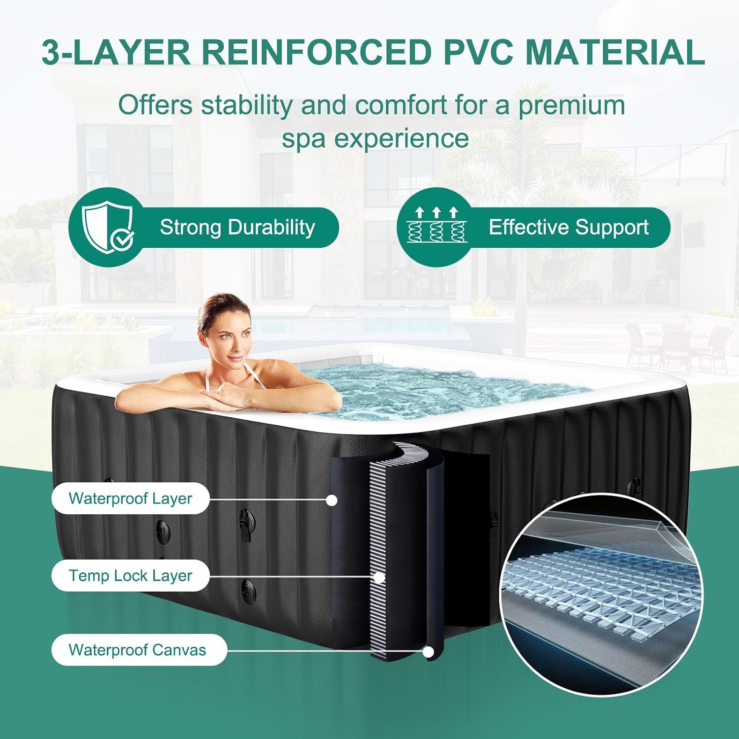 DoCred 73-Inch 4–6 Person Inflatable Hot Tub – view 5