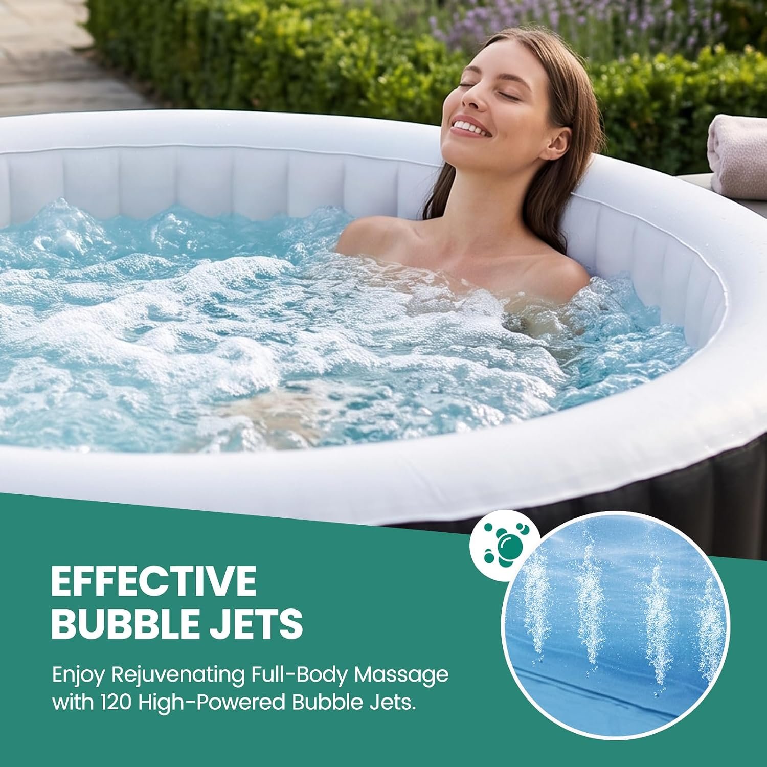 DoCred 71-Inch 2–4 Person Inflatable Hot Tub – view 3