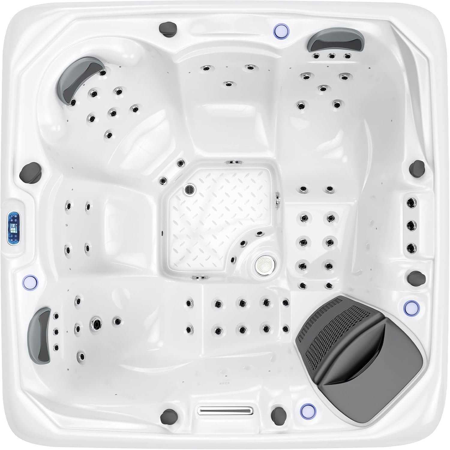 Jocisland Two Loungers & Three Seats 5 Person Acrylic Hot Tub — 220V – view 9
