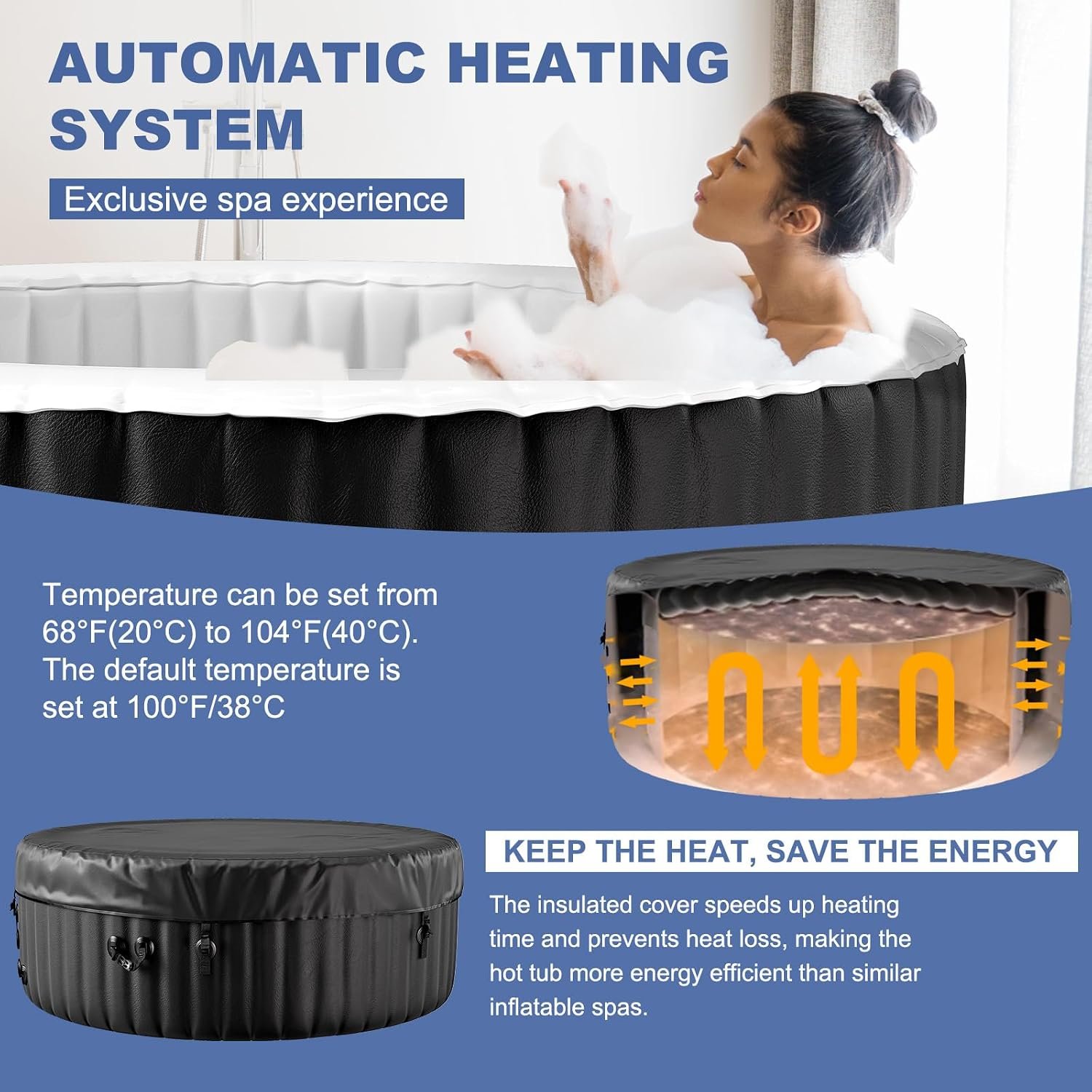 NAIZEA LED 2–4 Person Inflatable Hot Tub – view 4