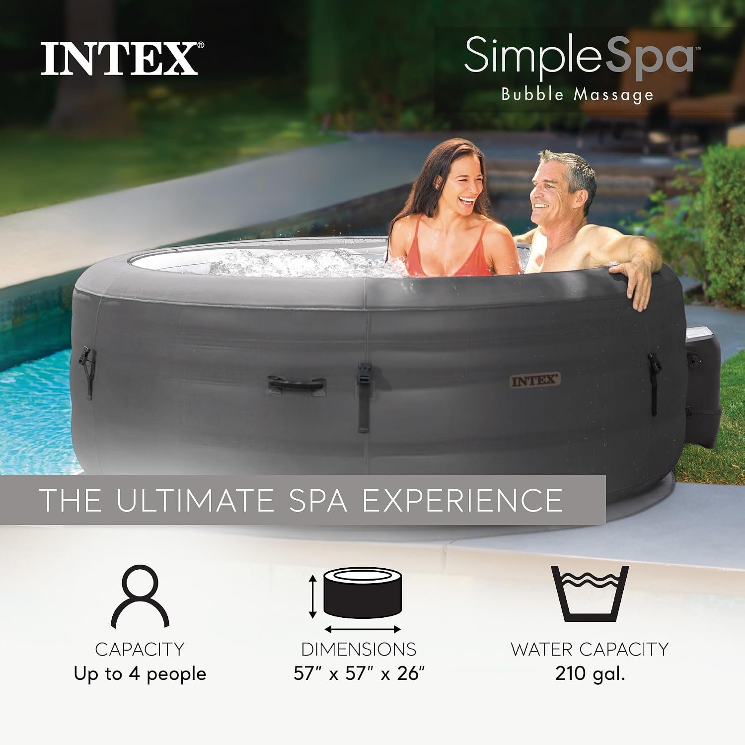Intex SimpleSpa 28483E 4 Person Inflatable Hot Tub – view 2