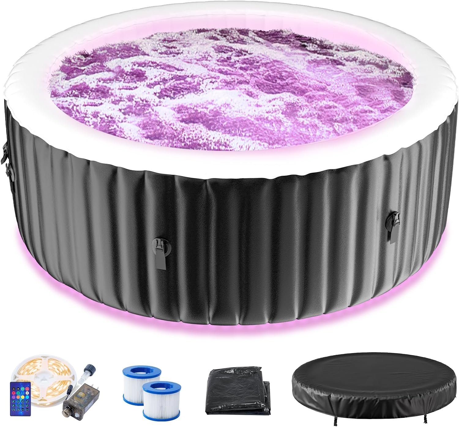 NAIZEA LED 2–4 Person Inflatable Hot Tub – view 1