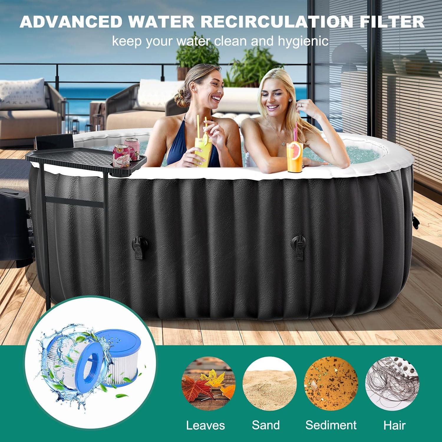 DoCred 75-Inch 1–2 Person Inflatable Hot Tub – view 4