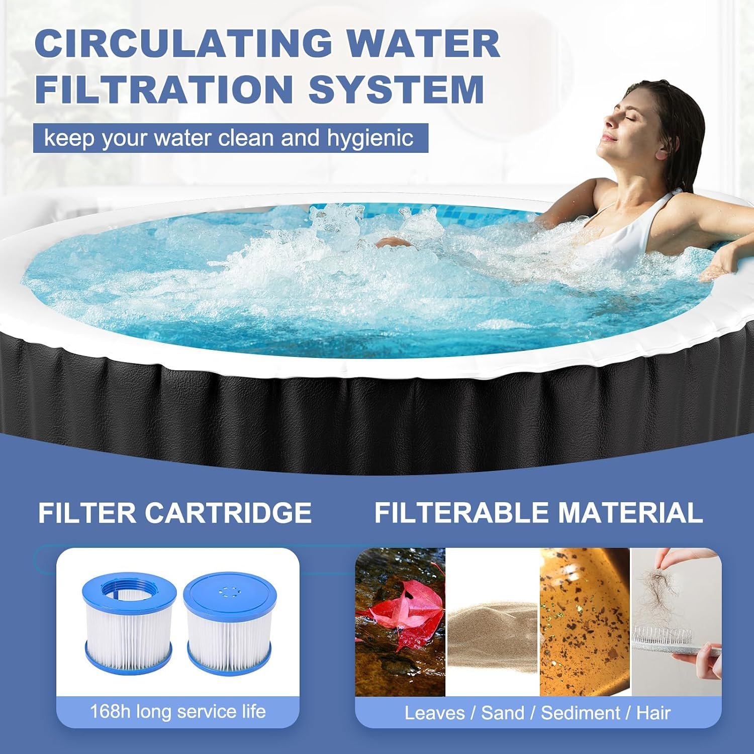 NAIZEA LED 2–4 Person Inflatable Hot Tub – view 6