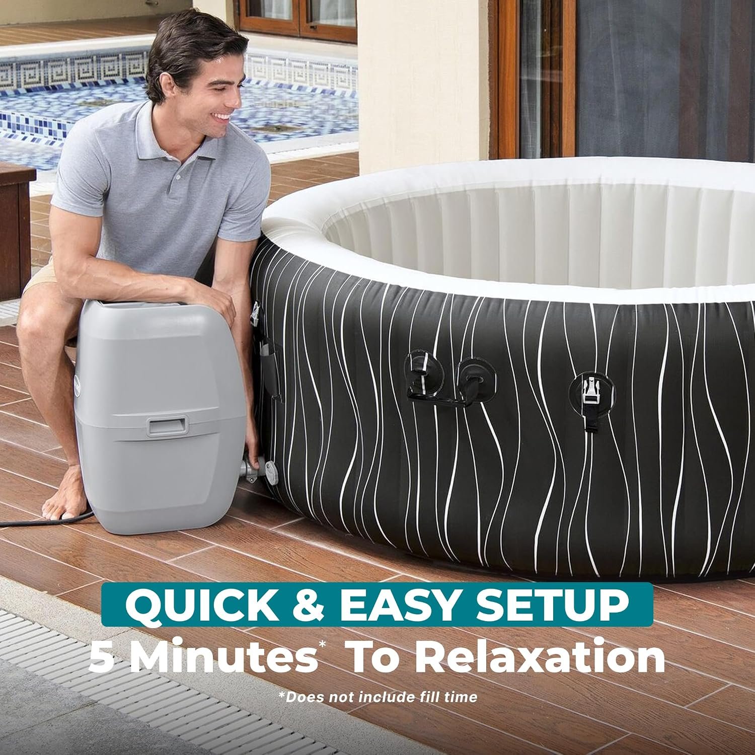 Bestway SaluSpa Hollywood LED 4–6 Person Inflatable Hot Tub – view 8