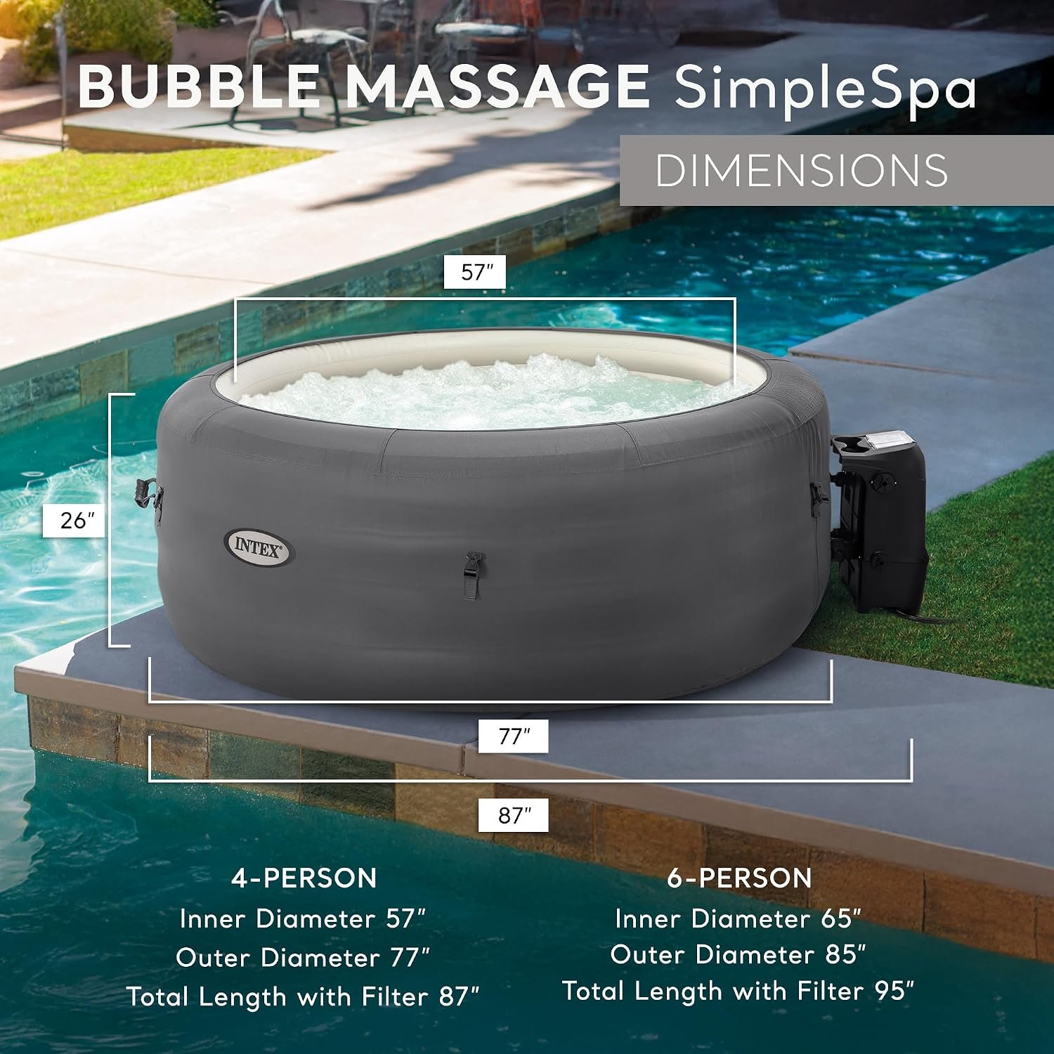 Intex SimpleSpa 28483E 4 Person Inflatable Hot Tub – view 4