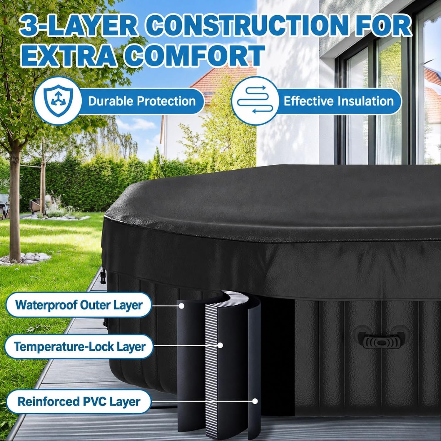 NAIZEA 75-Inch 4–6 Person Inflatable Hot Tub – view 6