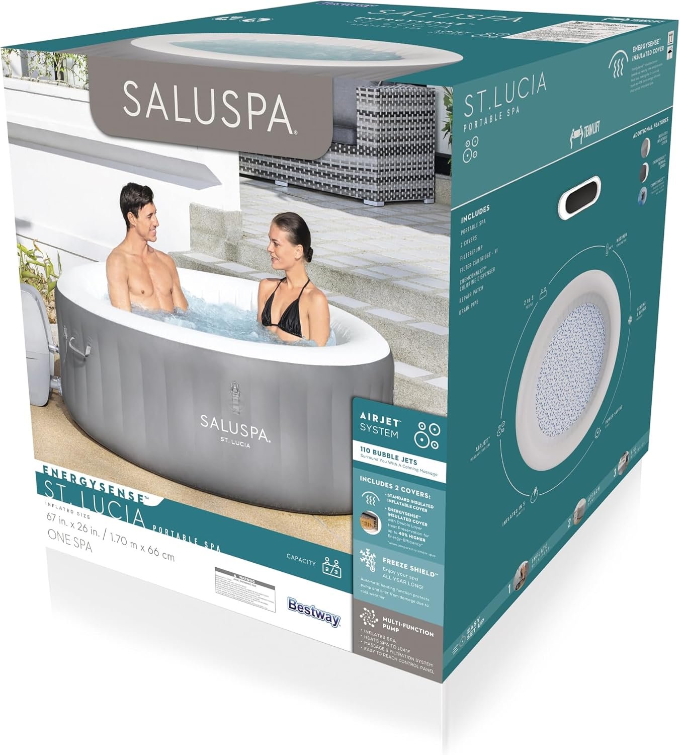 Bestway SaluSpa St. Lucia 2–3 Person Inflatable Hot Tub – view 7